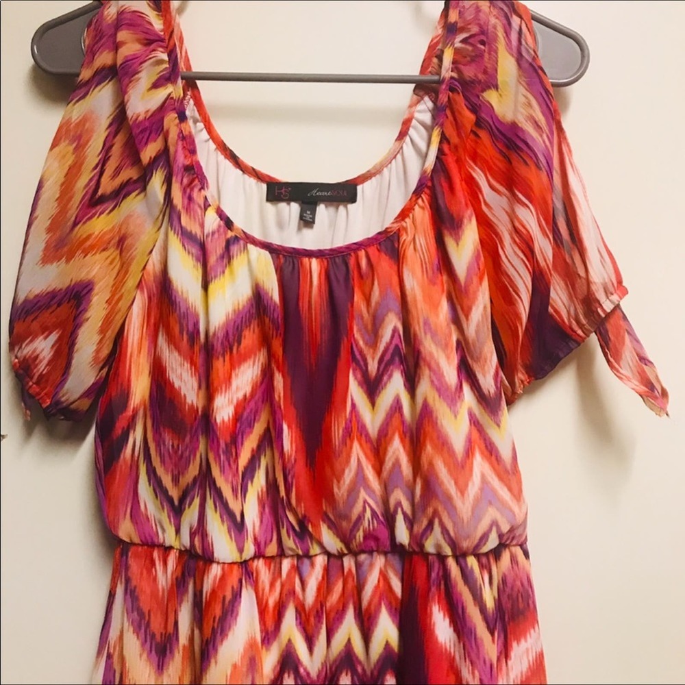Heart Soul Multicolored Cold Shoulder Dress Size M